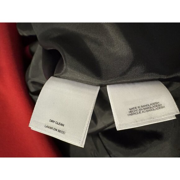 Kasper Suit Jacket Blazer 14 Red Classic 1 Button Stretch Office Career - Picture 12 of 12